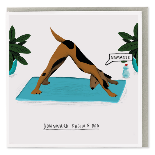 Downward Facing Dog Greeting Card