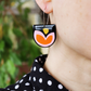 Flor Earrings Black, Pink, Orange and Yellow