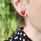 Heart Studs Red