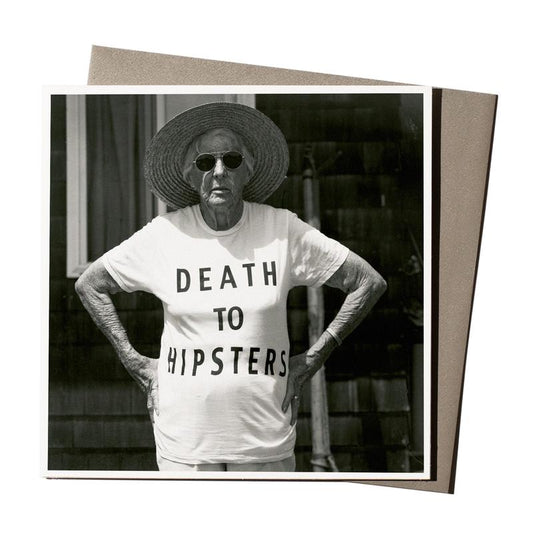 Death to Hipsters Greeting Card