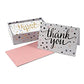 Pink & Gold Dots Thank You Note Greeting Card