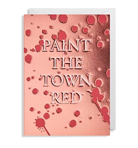 Paint the Town Red Greeting Card