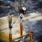 PLAIN COPPER PIPE FLOWER BUD VASE SET OF 3